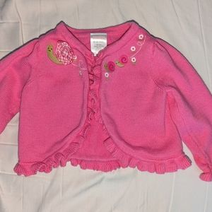 Gymboree Pink cardigan, 6 months